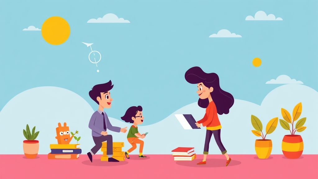 미래 직업 준비, 학습 전략은? (cartoon 스타일)