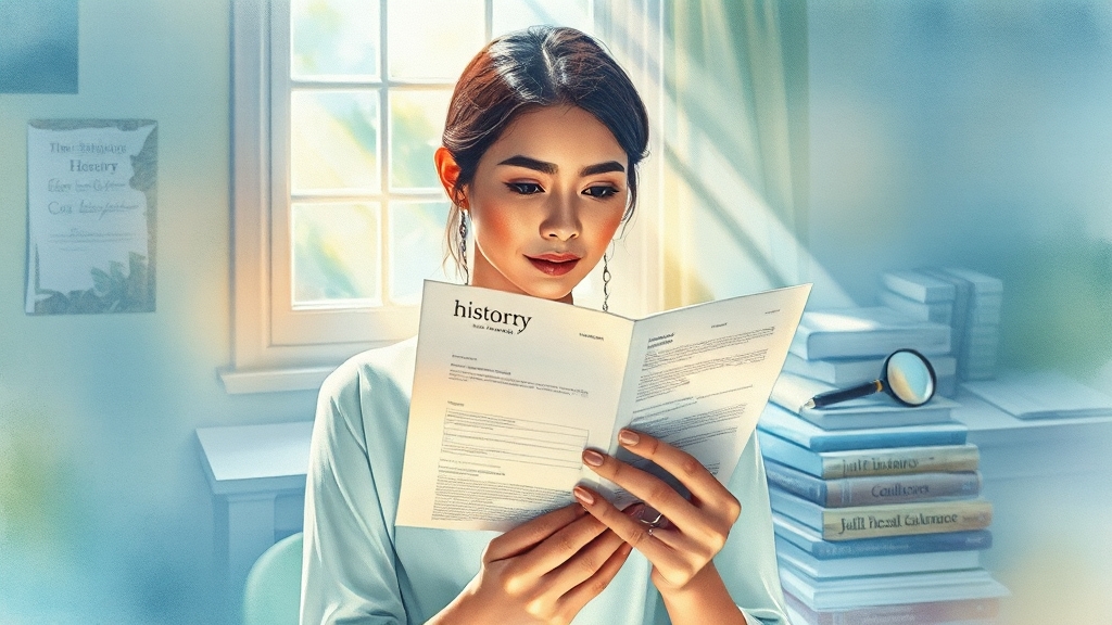 자격득실확인서, 무엇일까요? (watercolor 스타일)