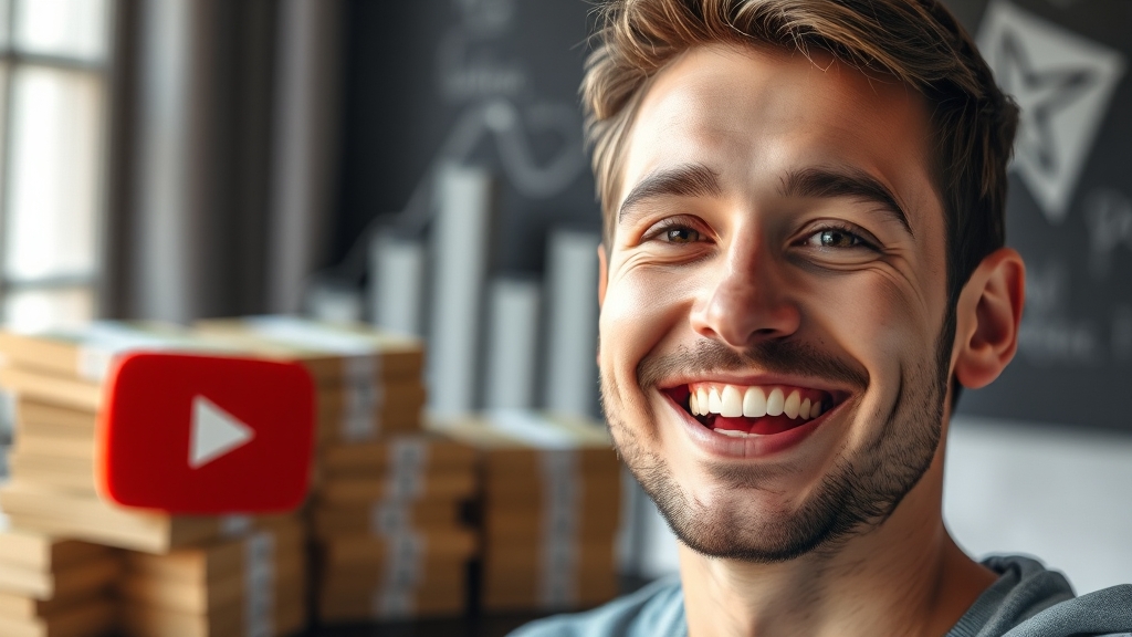 유튜브 수익 창출 시작 (realistic 스타일)