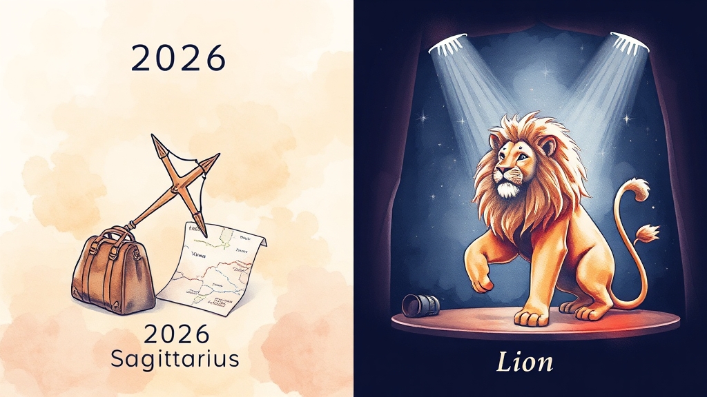 2026년 별자리별 상세 운세 (watercolor 스타일)