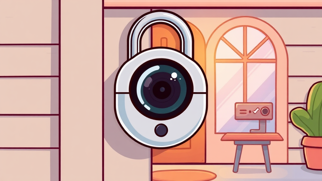 홈캠 보안 강화 팁: 추가 설정 및 습관 (cartoon 스타일)