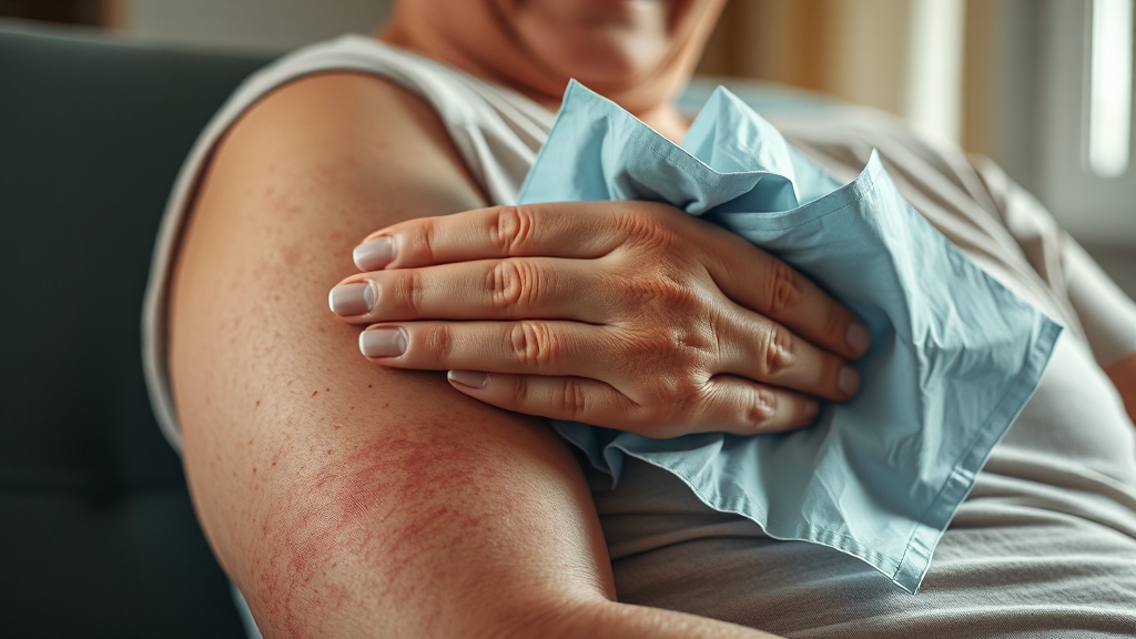 접종 부위 관리법 (realistic 스타일)