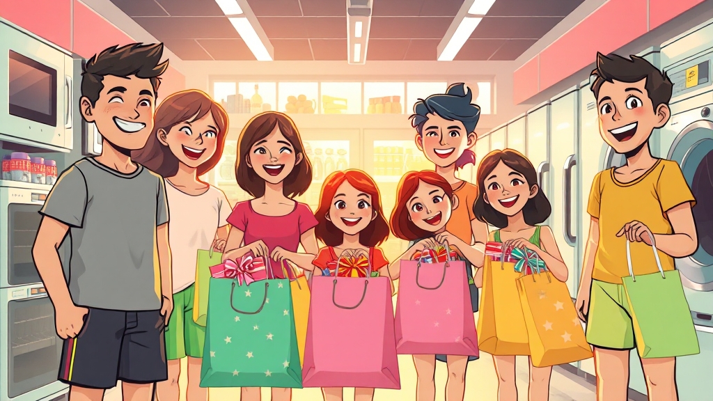 구매 금액별 혜택 및 사은품 (cartoon 스타일)