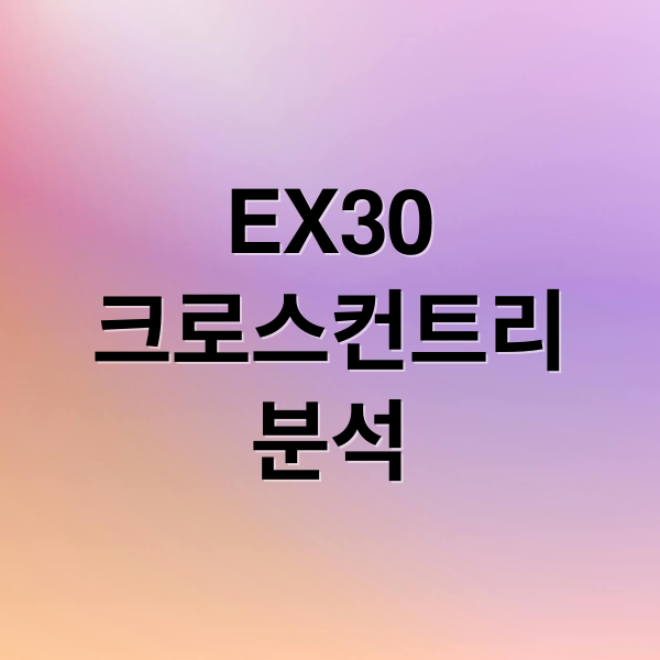 EX30
크로스컨트리
분석 (볼보 EX30 크로스컨트리,볼보 EX30 크로스 컨트리 디자인)