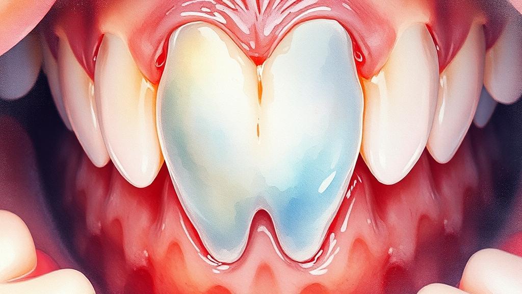 잇몸 질환 원인 (watercolor 스타일)