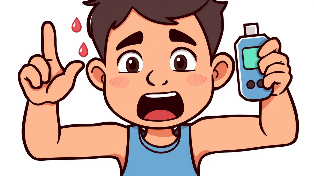 당뇨병 증상과 진단 방법 (cartoon 스타일)