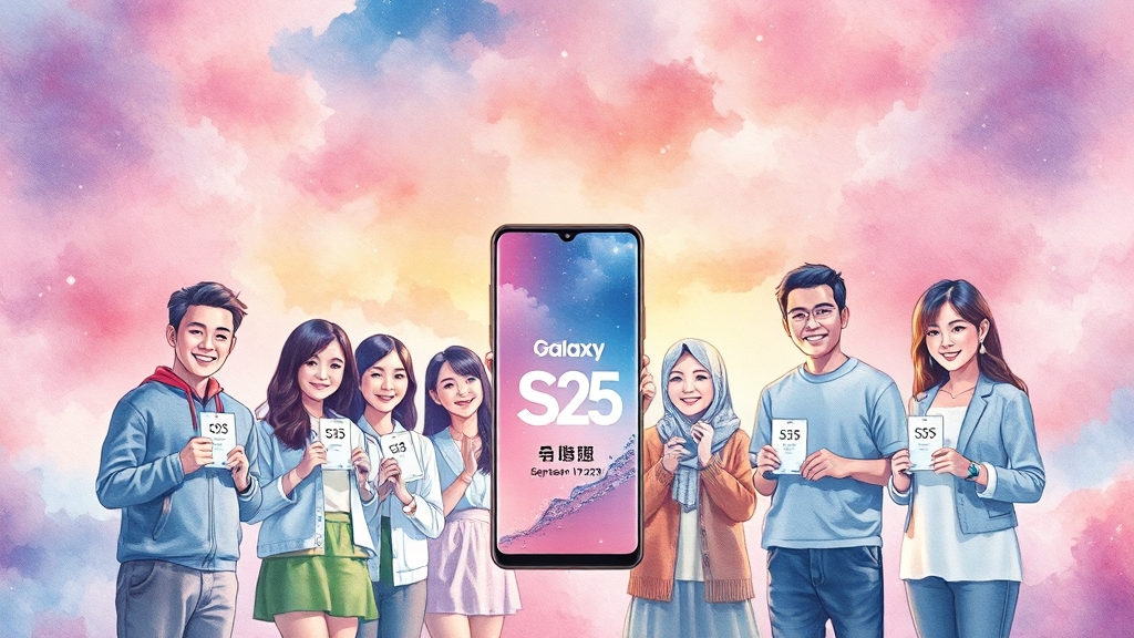 S25 FE: 출시 정보 (watercolor 스타일)