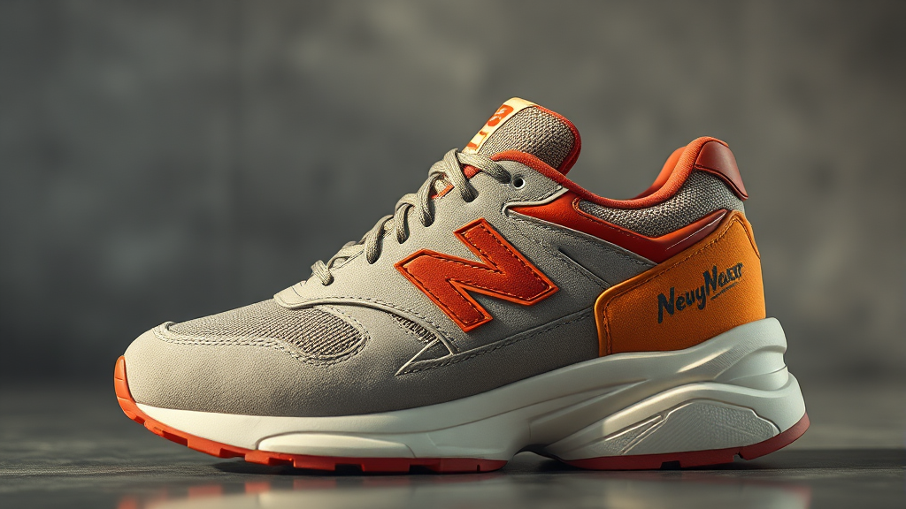 뉴발란스 1906A의 독특한 디자인 요소 (realistic 스타일)