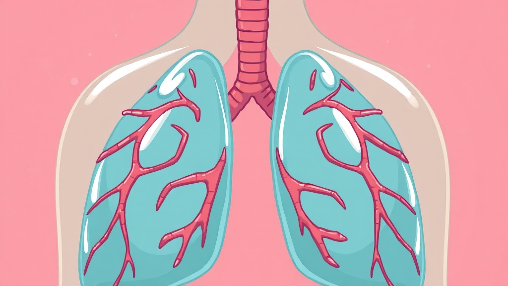 가래 예방 호흡기 관리 (cartoon 스타일)