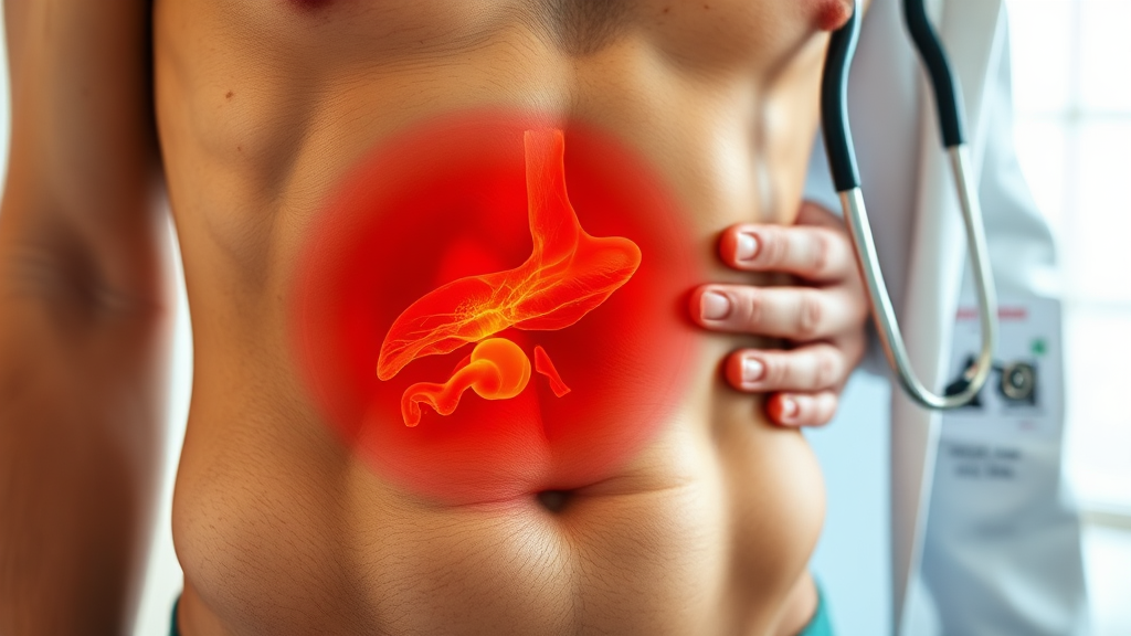 담낭용종 증상 체크 (realistic 스타일)