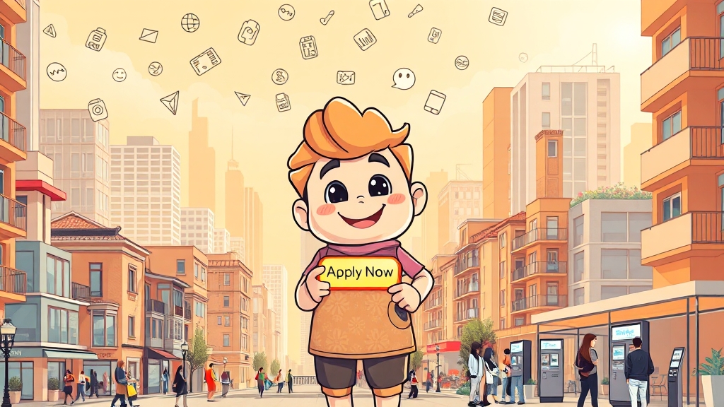 LH 행복주택 신청 방법 (illustration 스타일)