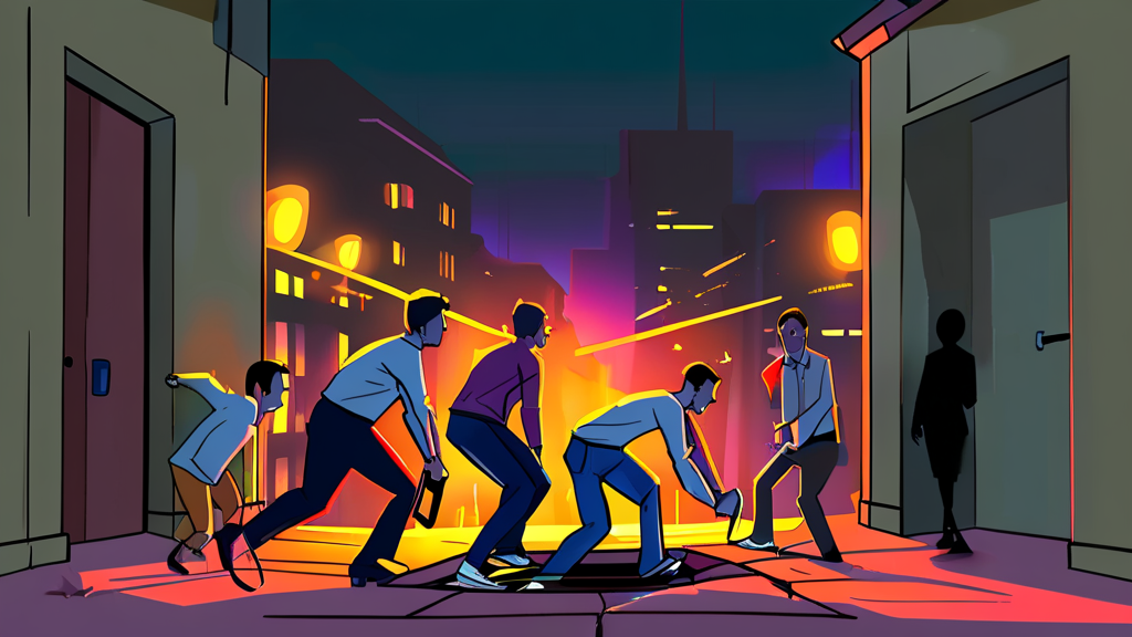 개인돈 대출 이용 시 주의해야 할 함정 (cartoon 스타일)