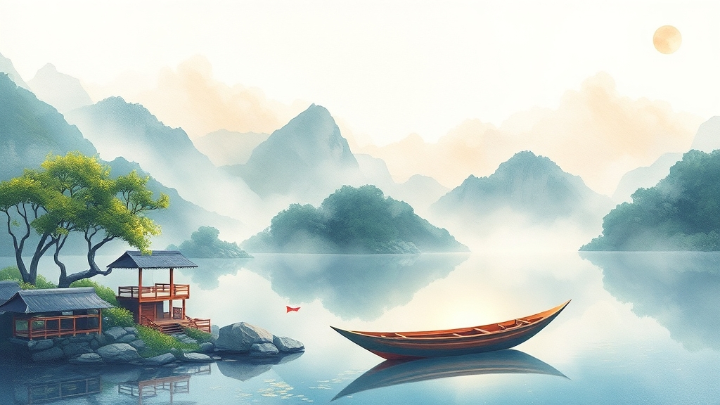 호텔 내 편의시설 및 청결 상태 (watercolor 스타일)