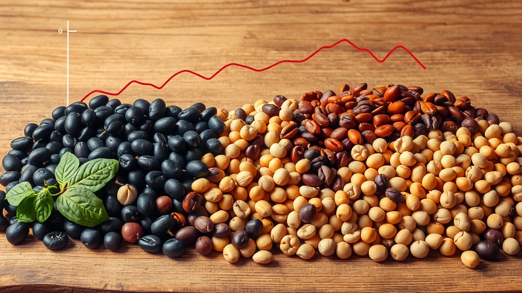 콩 종류별 GI/GL 비교 (realistic 스타일)