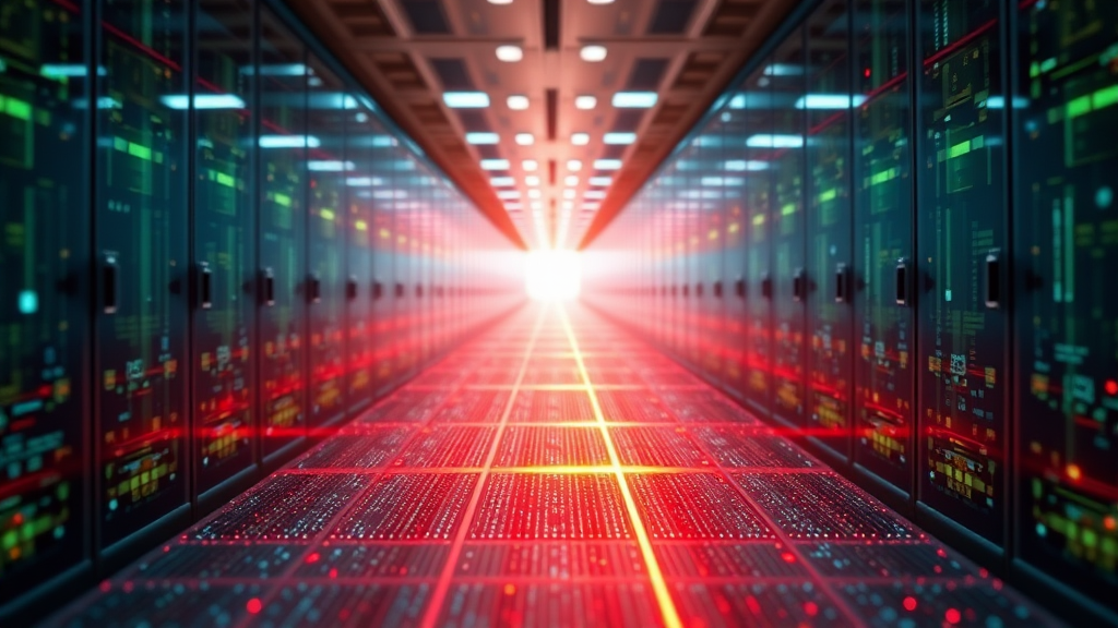 AI 데이터센터 핵심 인프라: 광통신 기술 수혜주 총정리 8 AI 데이터센터 구축과 실리콘 포토닉스 기술 (realistic 스타일)