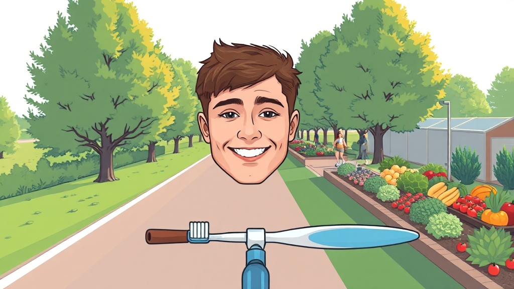 건강한 잇몸, 일상 속 관리 습관 (illustration 스타일)