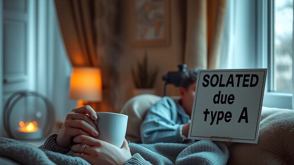 A형 독감 격리 생활 가이드 (realistic 스타일)