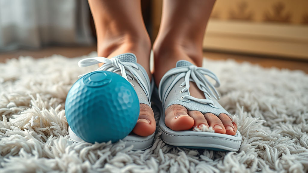 족저근막염 치료 방법: 보존적 치료 (realistic 스타일)