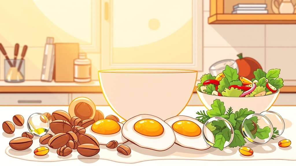 코큐텐 섭취 방법: 복용법, 주의사항, 섭취량 (illustration 스타일)