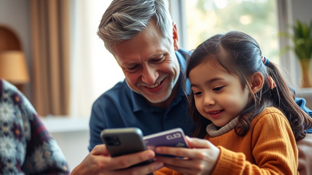 토스 유스카드 부모님 용돈 관리 (realistic 스타일)