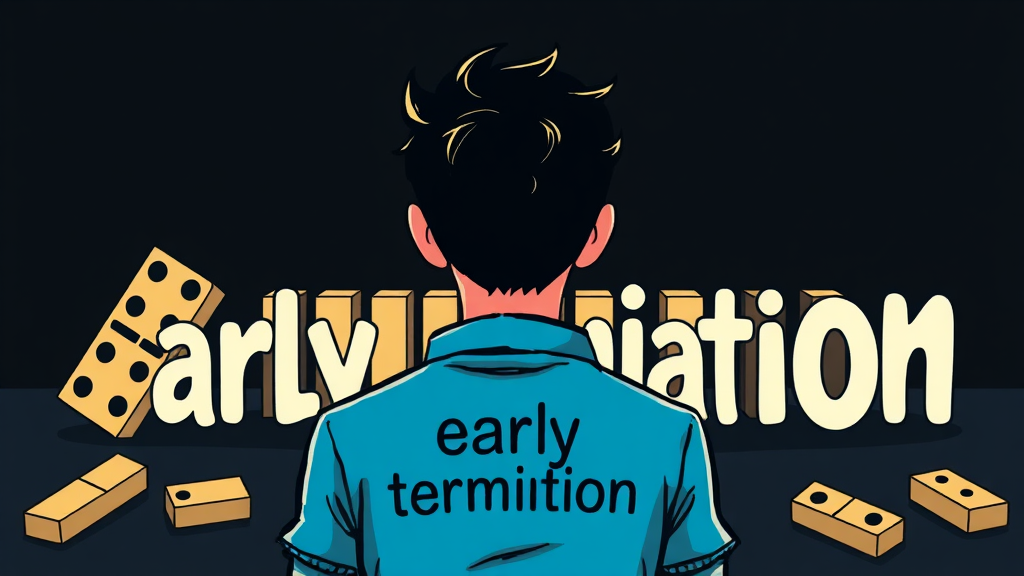 중도 해지 시 유의사항 (cartoon 스타일)