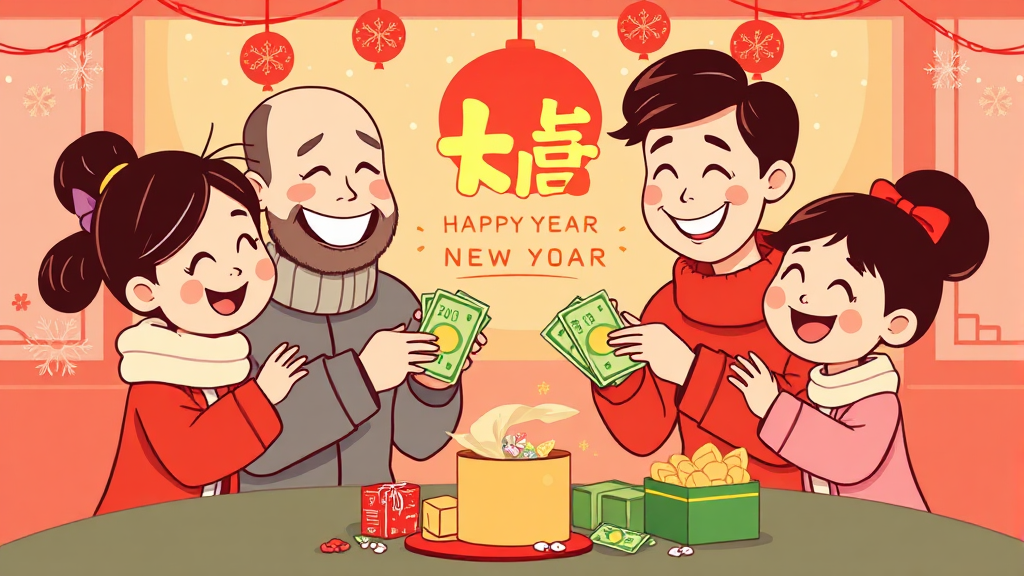 세뱃돈, 금액보다 중요한 것은? (cartoon 스타일)