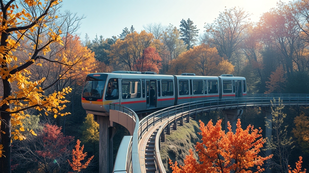 화담숲 모노레일: 예약 필수! (realistic 스타일)