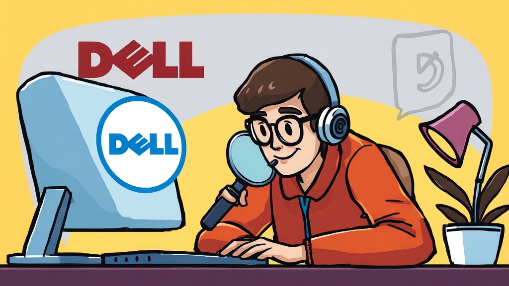 문제 해결, Dell 서비스센터가 답 (cartoon 스타일)