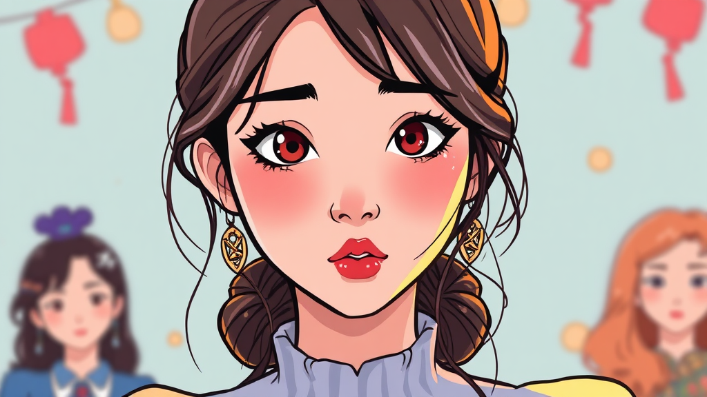 백은혜 캐릭터 변천사 (cartoon 스타일)