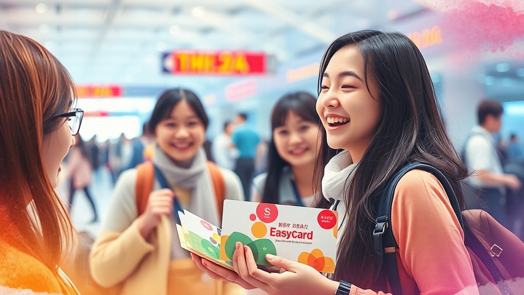 공항에서 지원금 받는 방법 (watercolor 스타일)