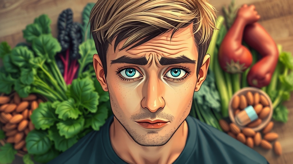 눈떨림 & 마그네슘: 증상과 보충법 (illustration 스타일)