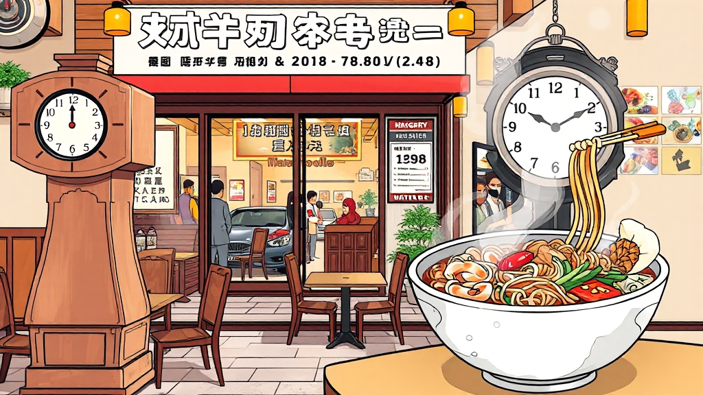 위치, 영업시간, 접근성 총정리 (illustration 스타일)