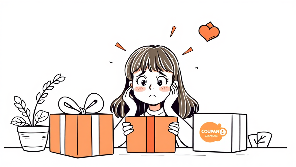 쿠팡 보상, 무엇일까요? (illustration 스타일)