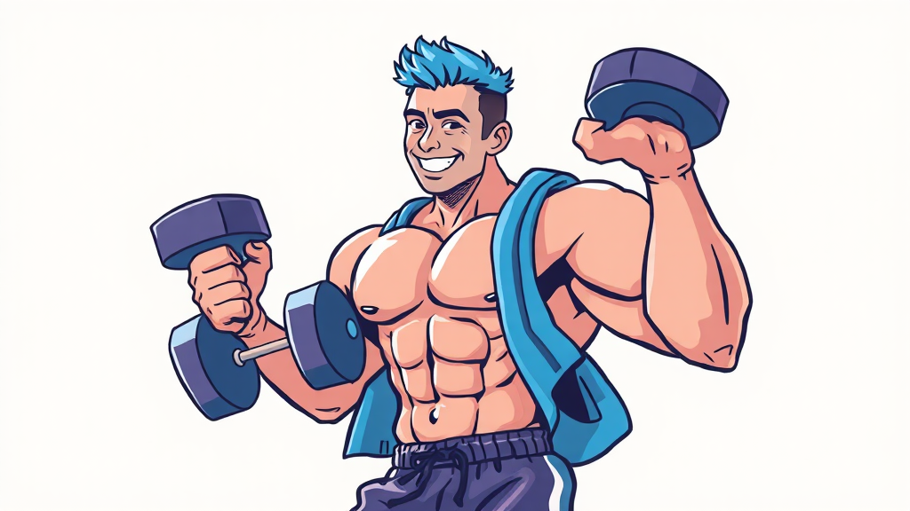 덤벨 운동, 효과적으로 하는 법! (illustration 스타일)