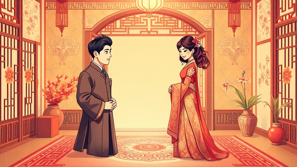 럭키의 한국 정착과 결혼의 의미 (illustration 스타일)