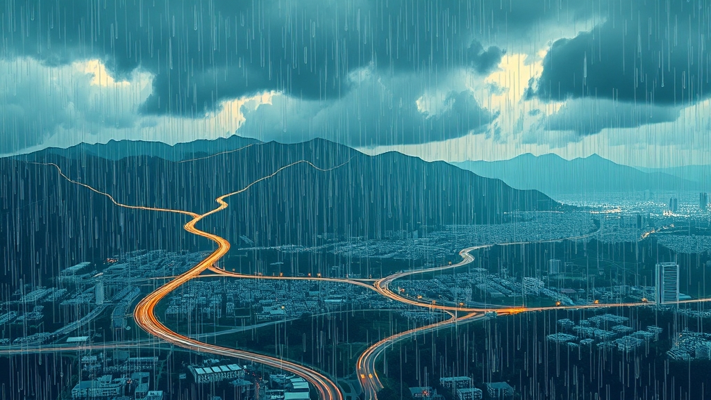 2025년 장마, 강수량은 얼마나 될까? (popart 스타일)