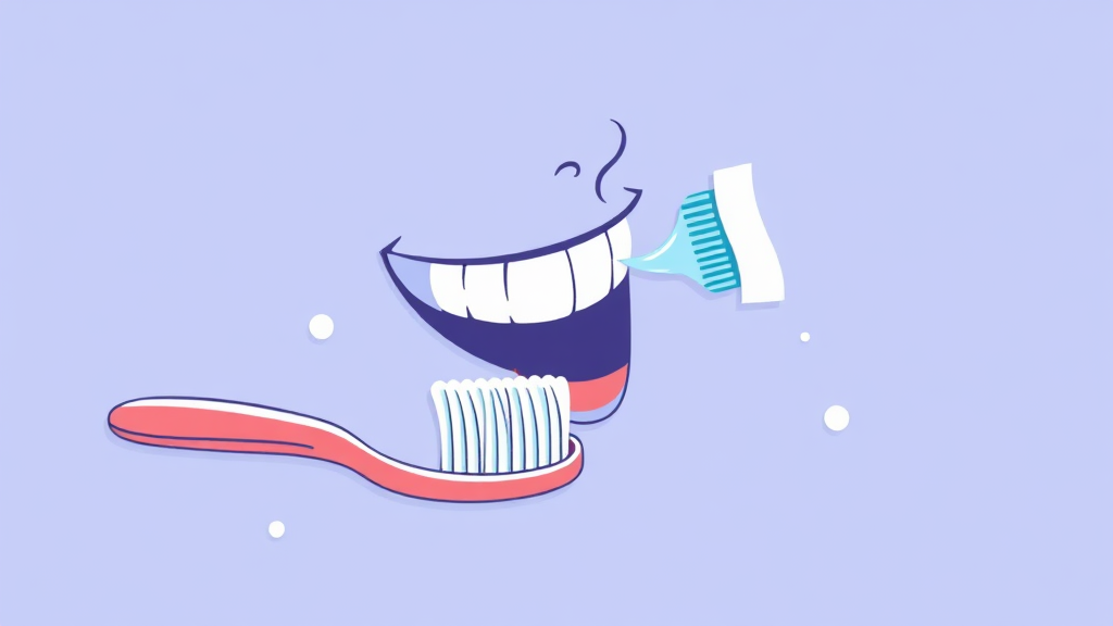 올바른 아침 양치 방법 (illustration 스타일)