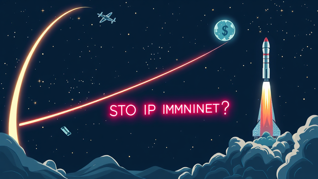 스페이스X 상장 가능성 (illustration 스타일)