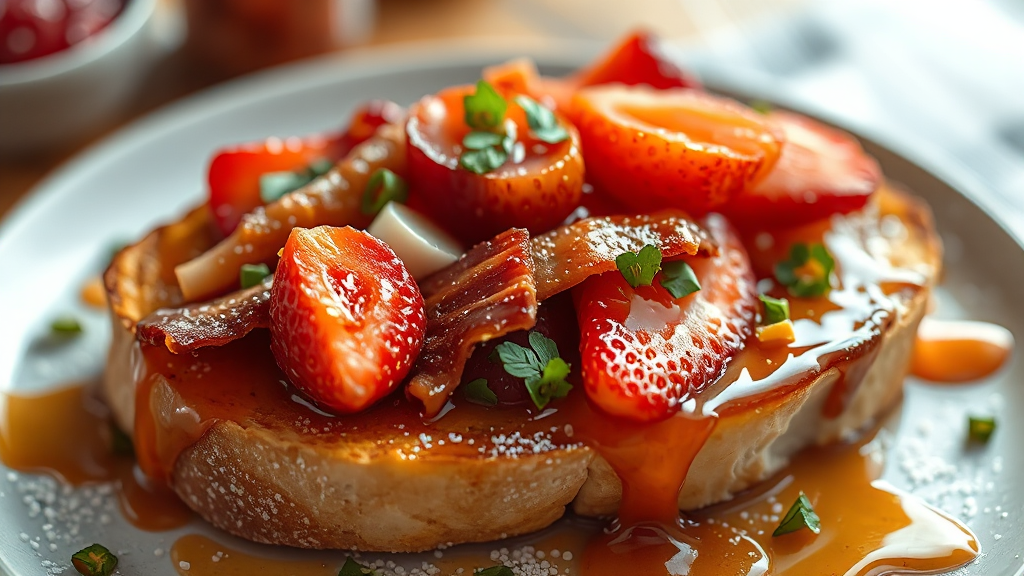 치즈 토스트와 어울리는 꿀조합 (realistic 스타일)