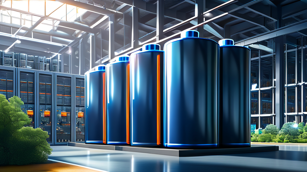 ESS 시장 확대: 에너지 저장 시스템의 중요성 (realistic 스타일)