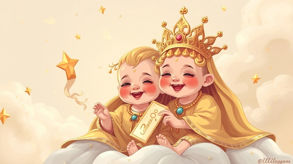 복권 당첨, 설레는 기대 (illustration 스타일)