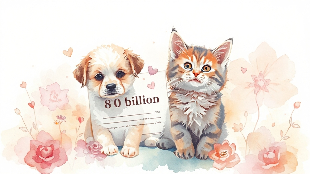 펫보험 시장 현황 및 전망 (watercolor 스타일)