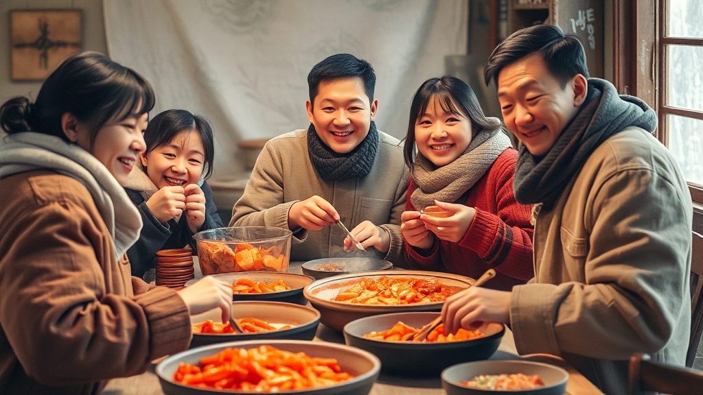 김장, 어렵지 않아요! (watercolor 스타일)