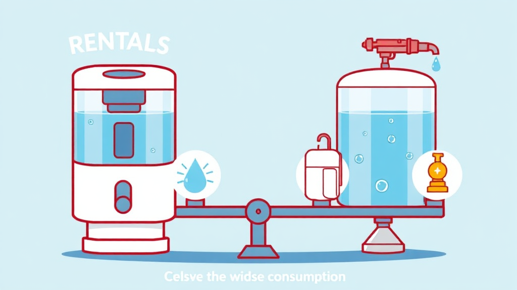 렌탈 vs 구매: 장단점 비교 분석 (cartoon 스타일)
