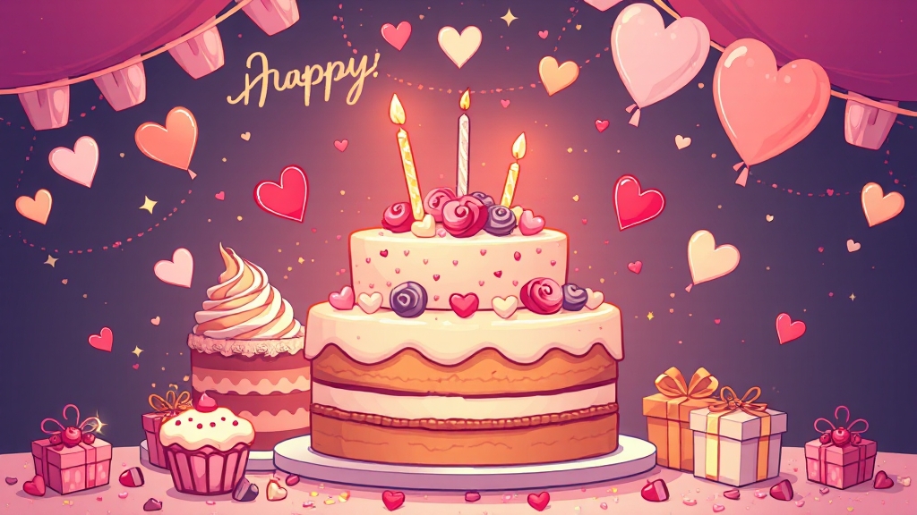 투썸 케이크, 할인받고 더 맛있게! (illustration 스타일)