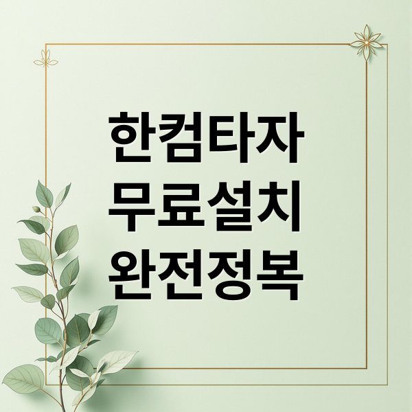 한컴타자
무료설치
완전정복 (한컴 타자 연습 무료 설치)