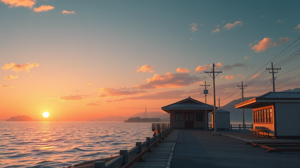 시모나다역: 그림 같은 풍경 속 특별한 추억 만들기 (realistic 스타일)