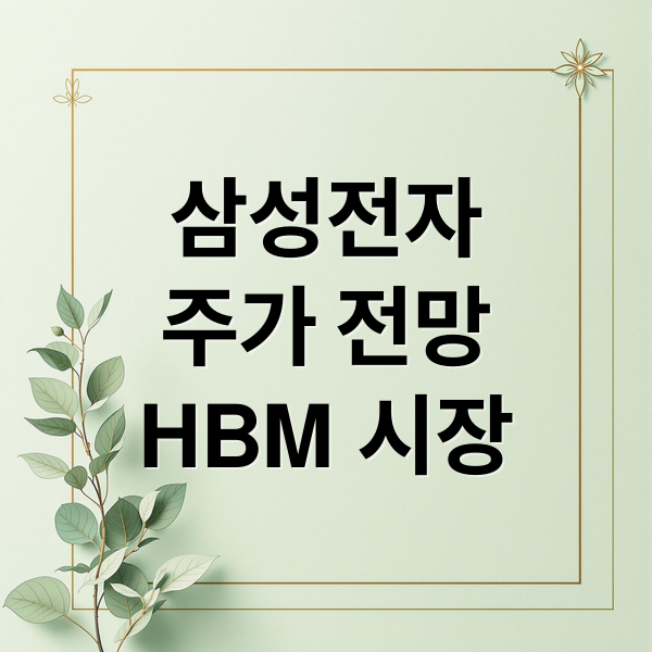 삼성전자
주가 전망
HBM 시장 (삼성전자)