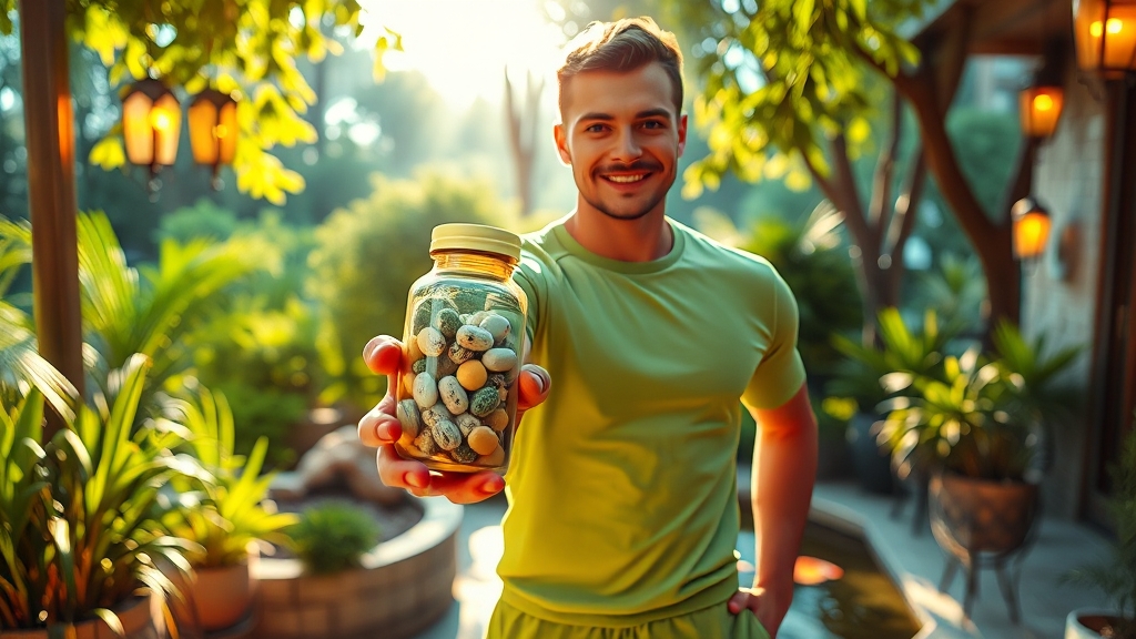 시오레나 등 영양제 효과 (realistic 스타일)