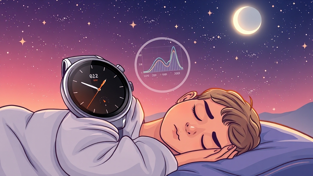 워치8 수면 데이터 분석 (cartoon 스타일)